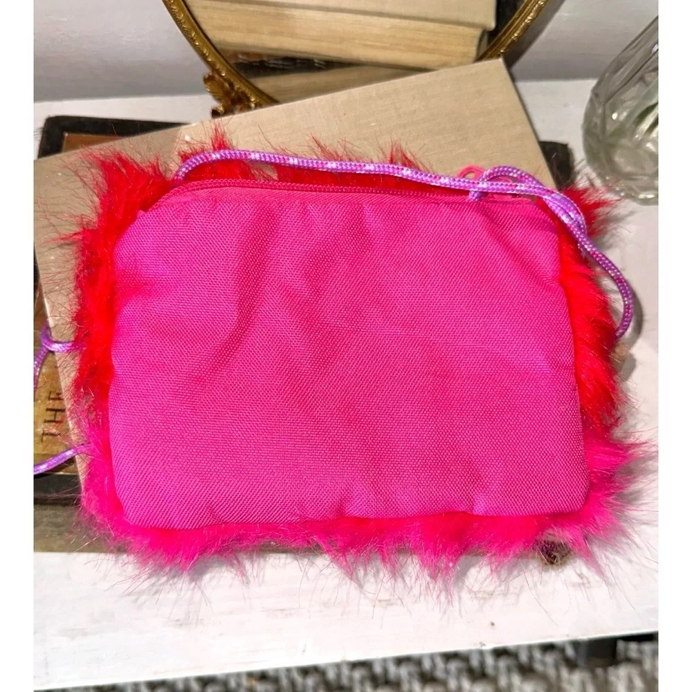 Shopkins Girls Fur Crossbody/Shoulder Bag Pink